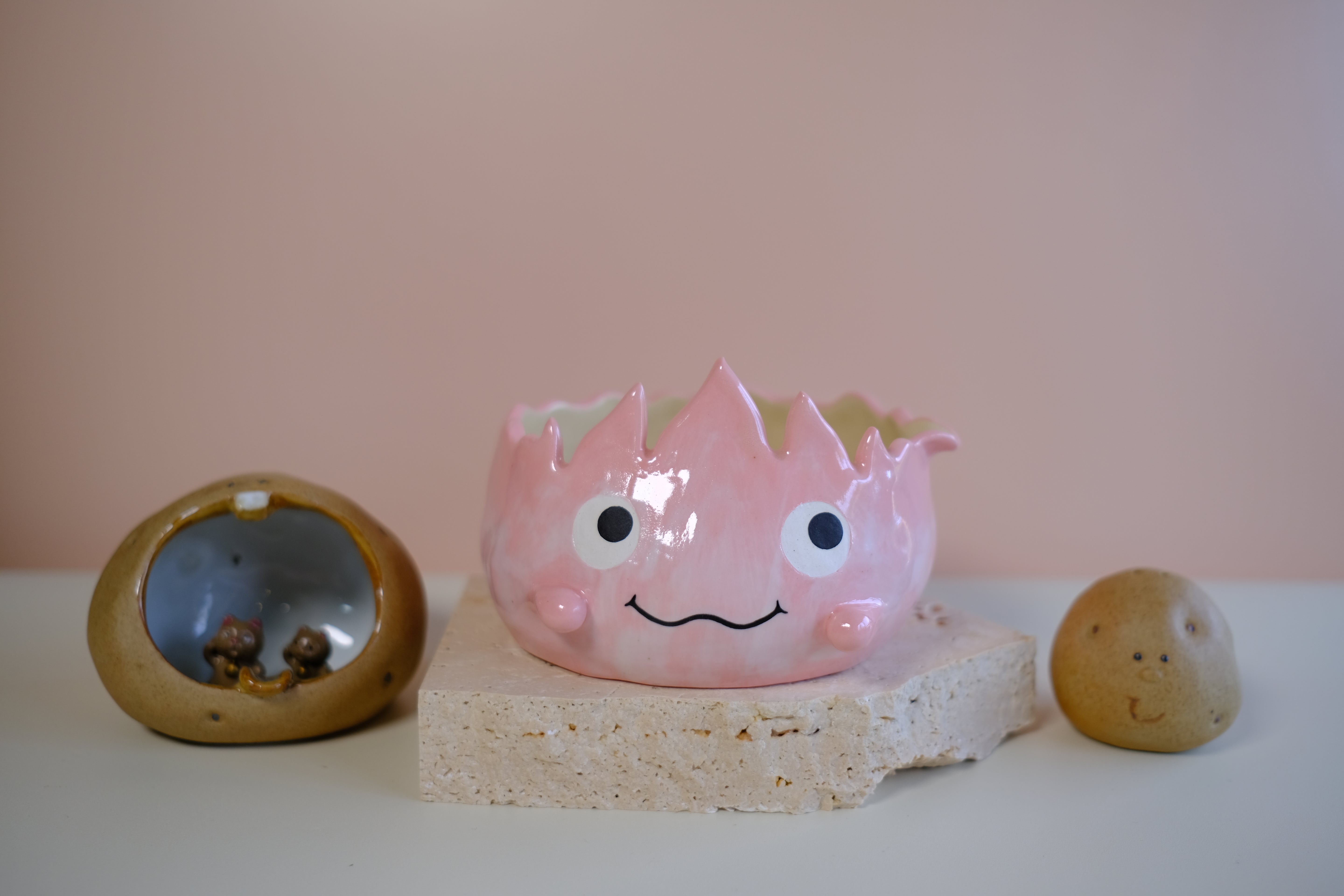 Katakuchi Chawan - Pink Calcifer