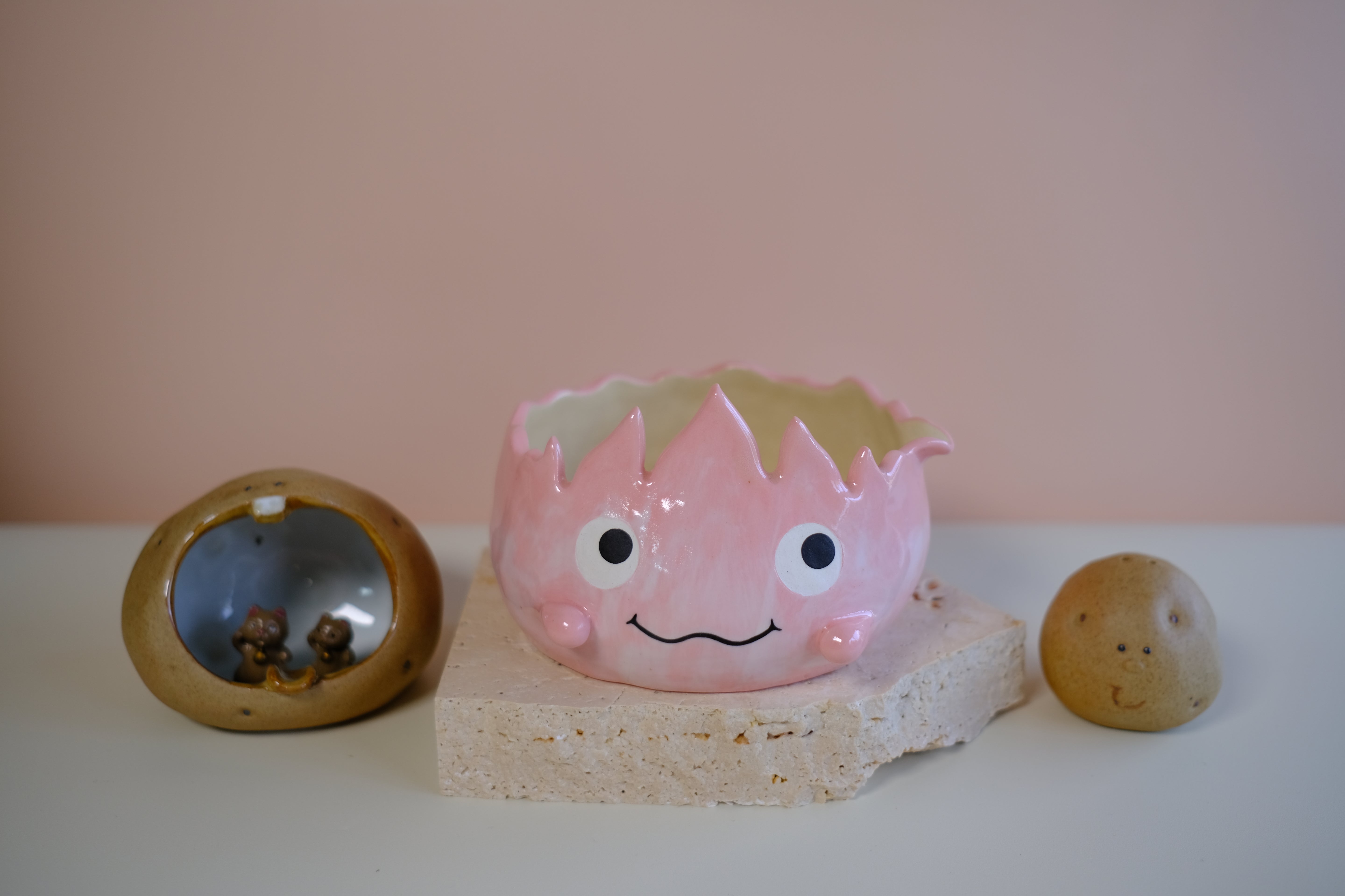Katakuchi Chawan - Pink Calcifer