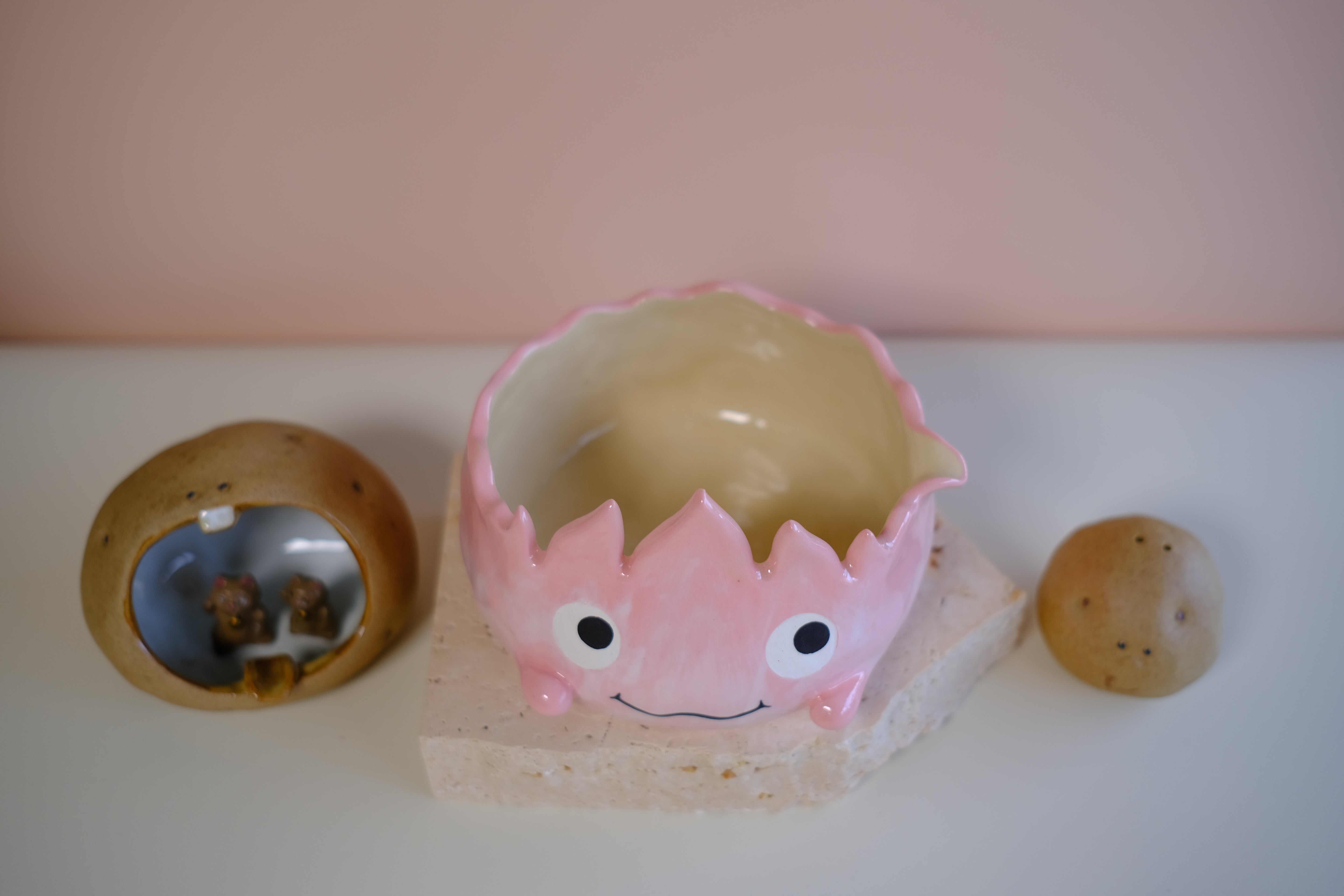 Katakuchi Chawan - Pink Calcifer