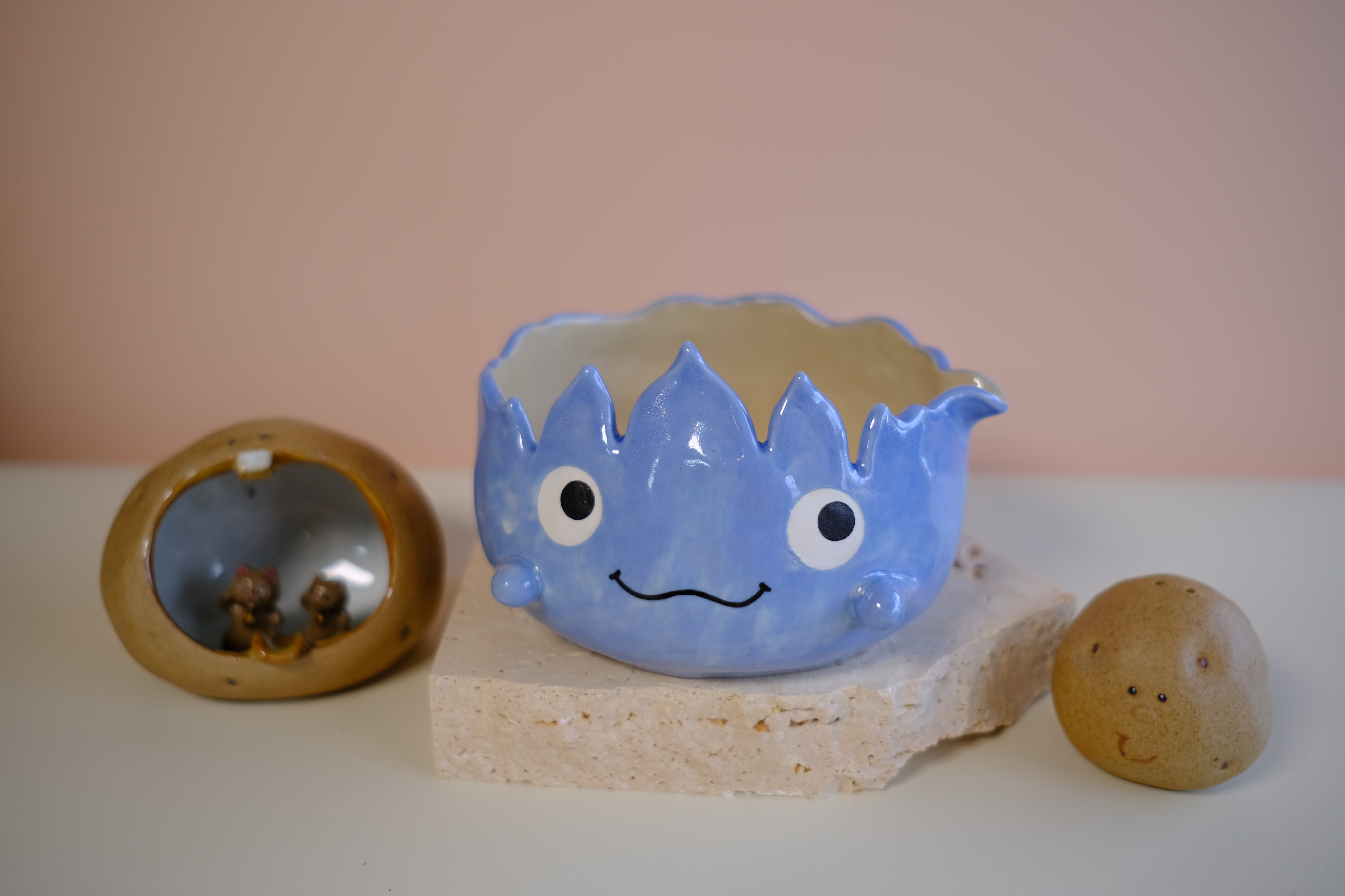 Katakuchi Chawan - Blue Calcifer