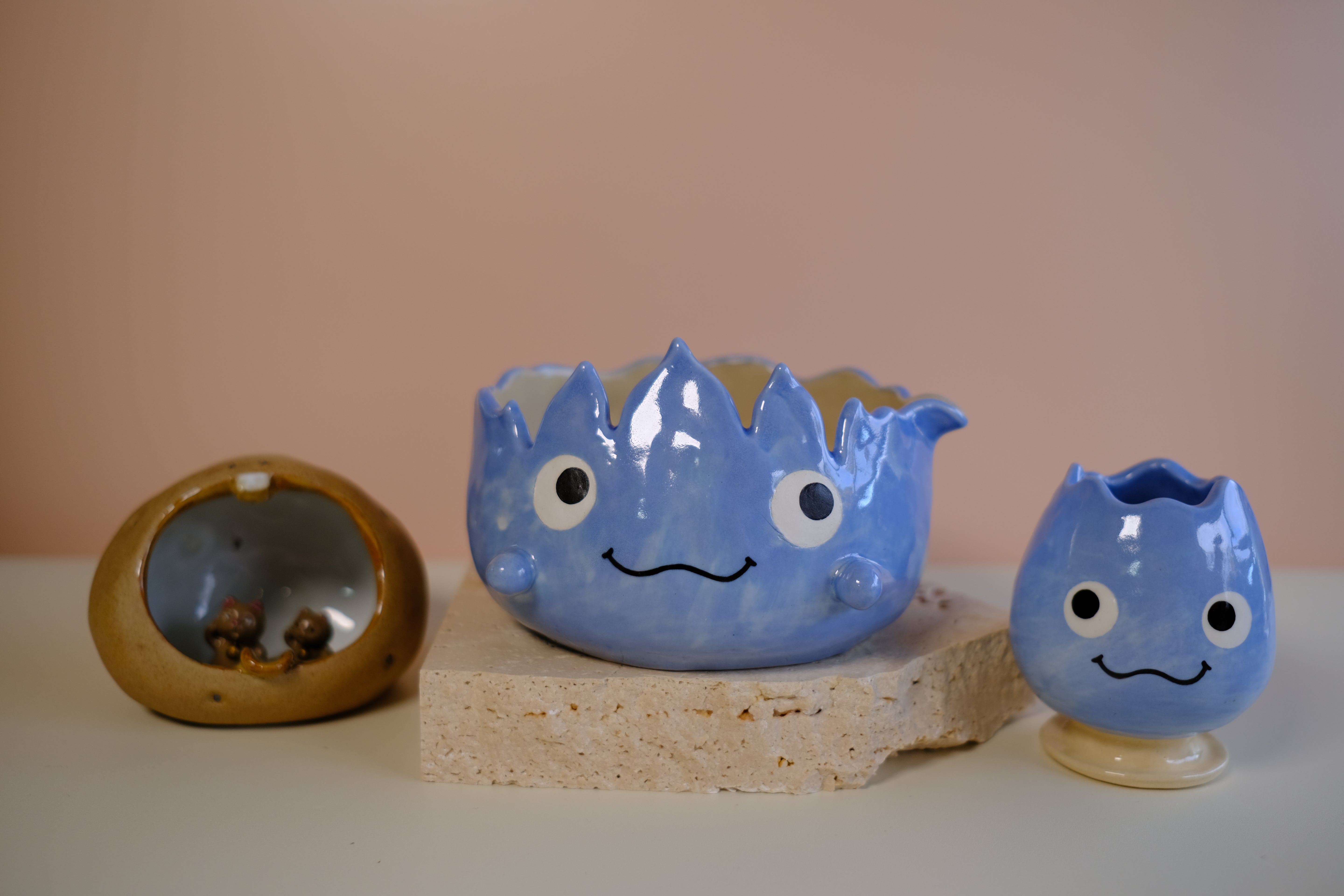 Katakuchi Chawan - Blue Calcifer