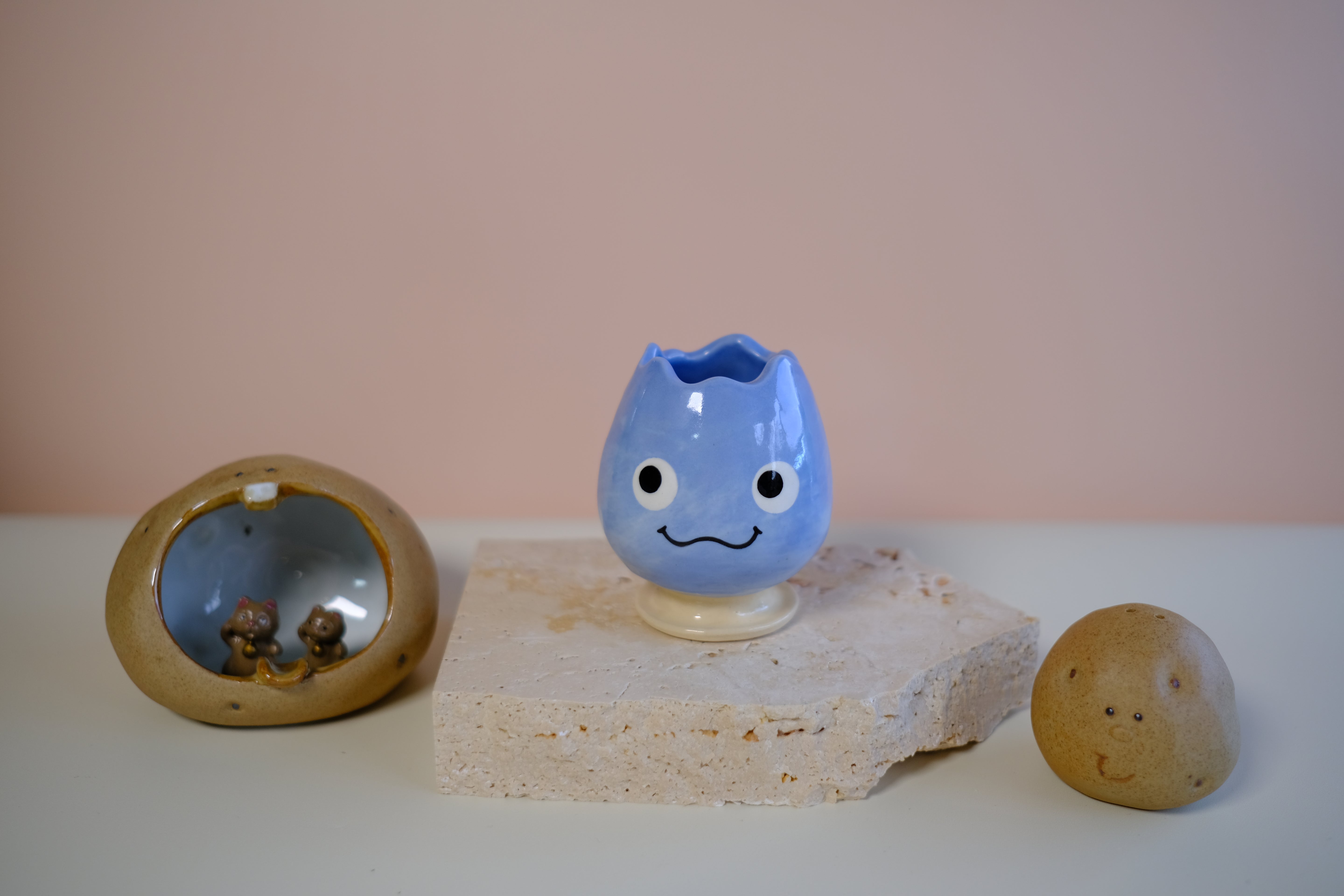 Katakuchi Chawan - Blue Calcifer