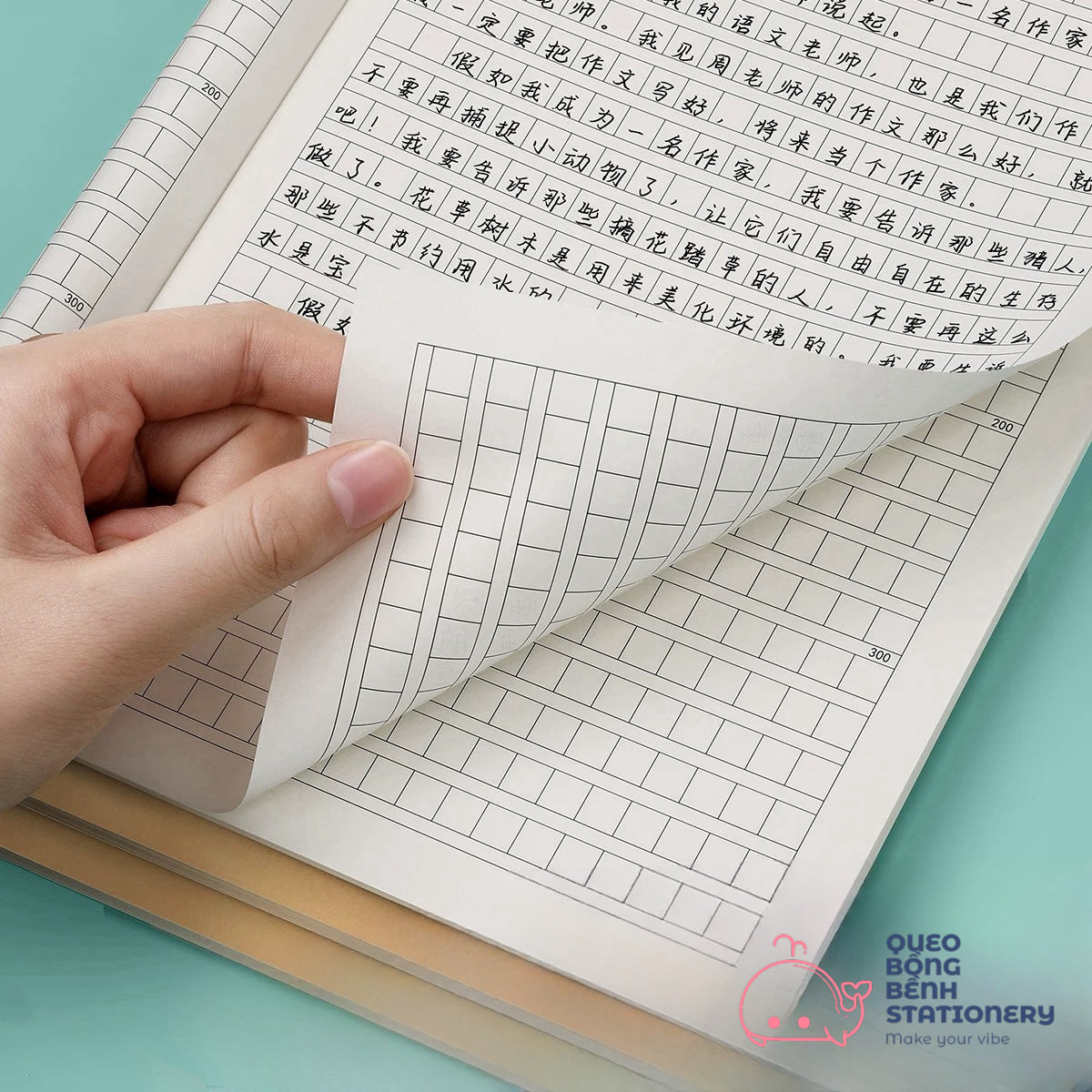 (Thick Page) Chinese, Japanese, Korean Writing Practice Book, Nice Square Printing Paper
