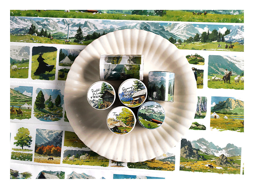 Series Paper Tape Wilderness, Mountain, Snow-capped and Forest 6cm*35cm*2m