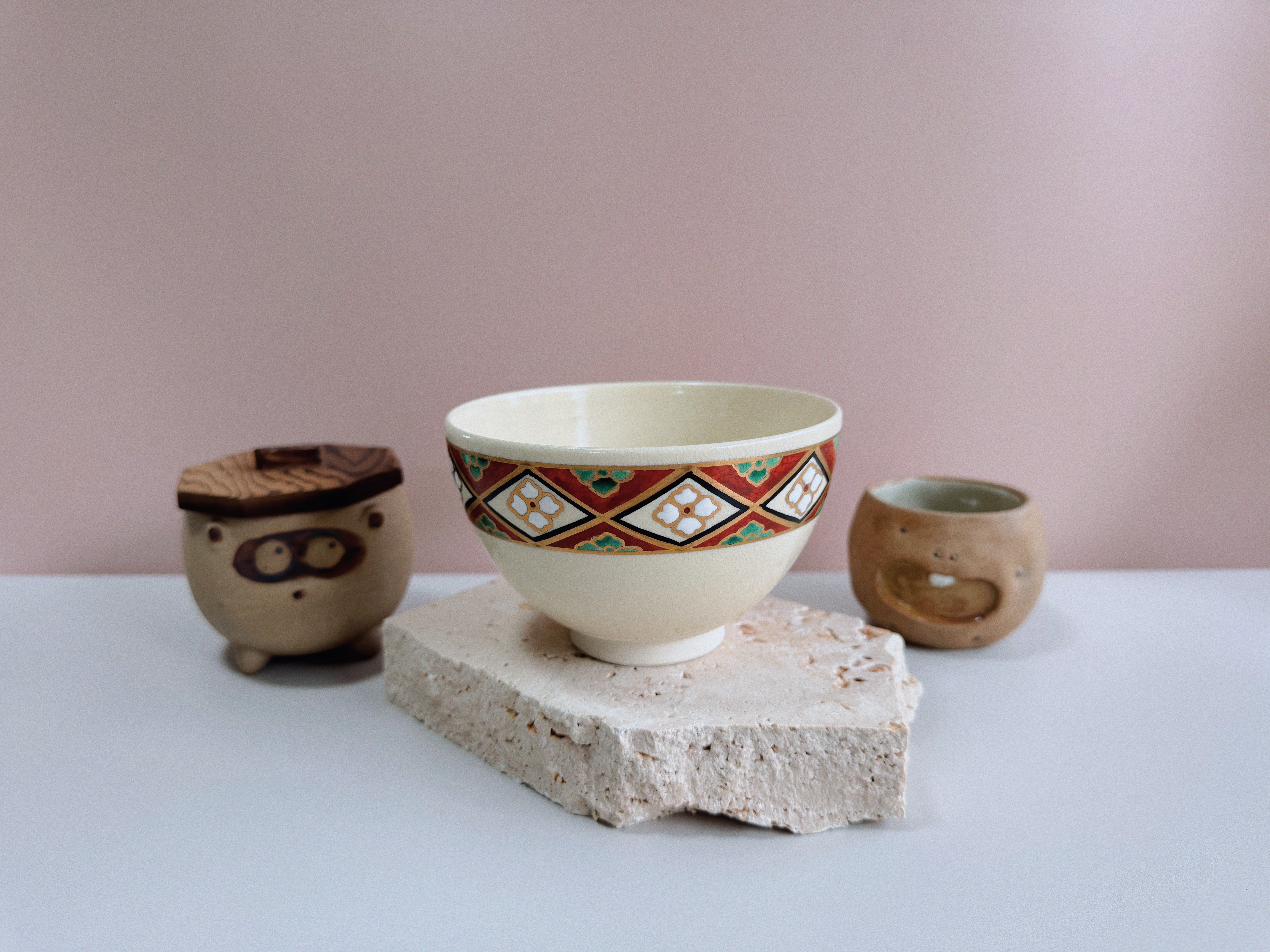 Red-Edged Kyo-Style Chawan