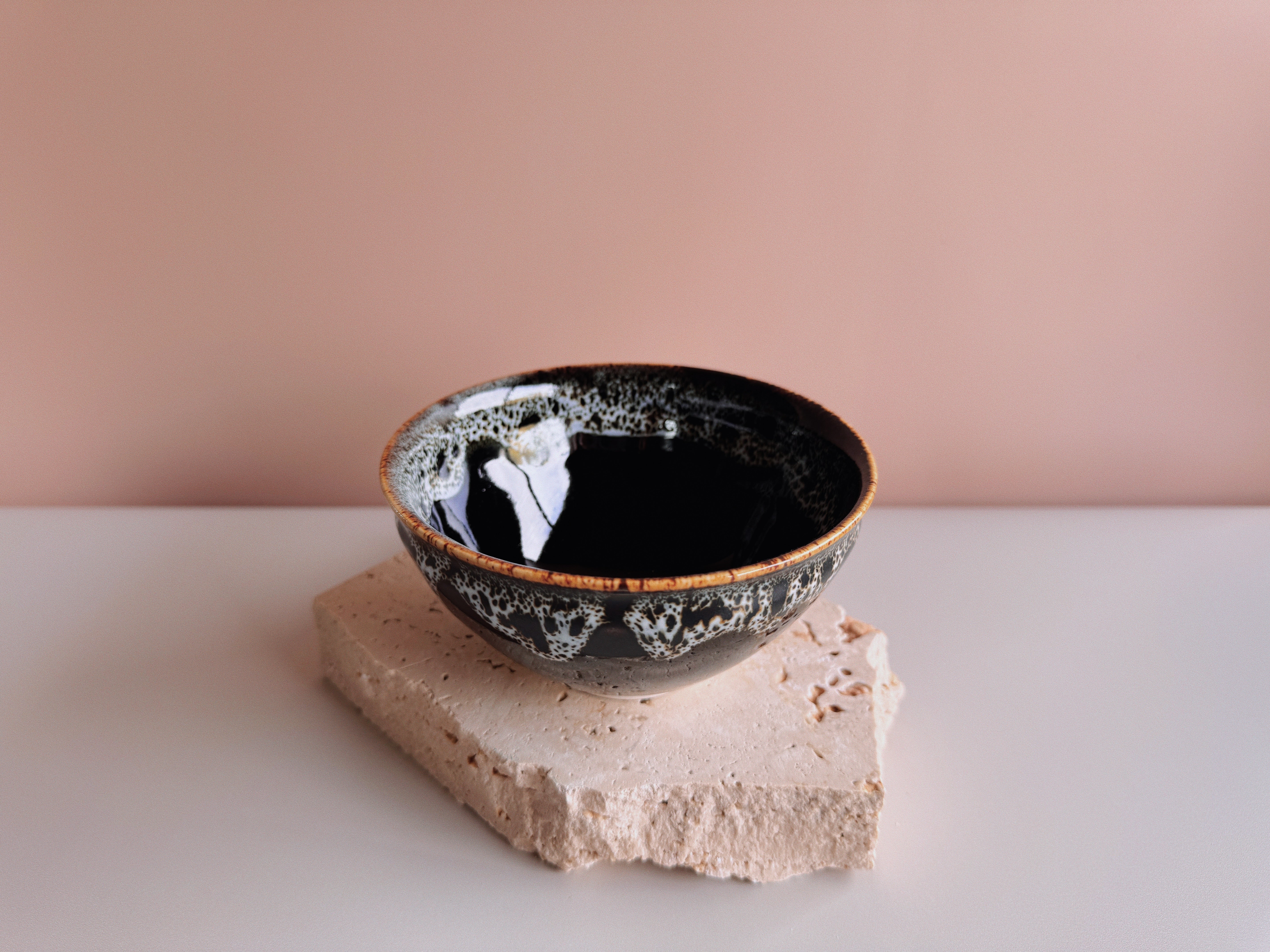 Dual-Tone Dripping Glaze Chawan