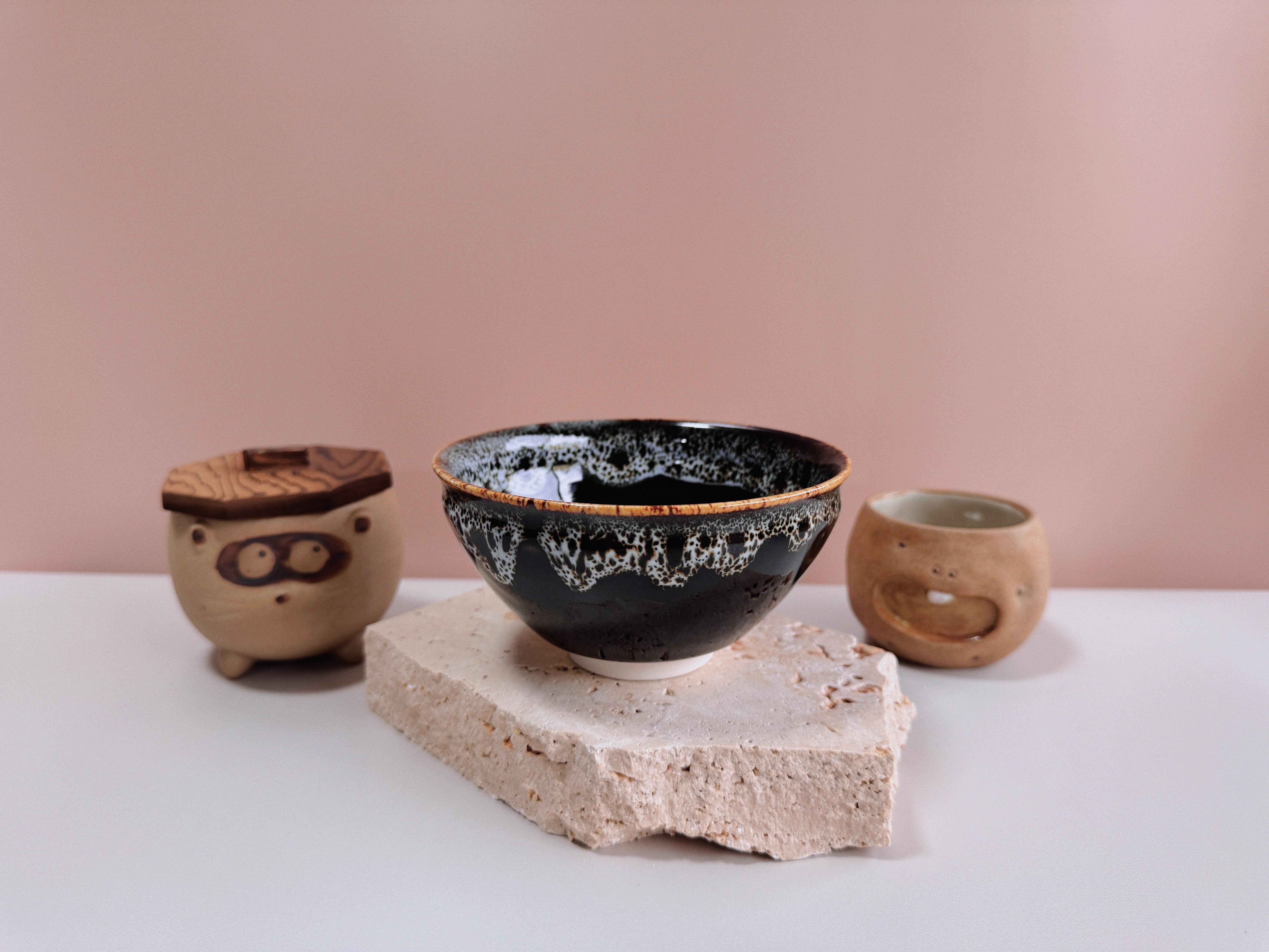 Dual-Tone Dripping Glaze Chawan
