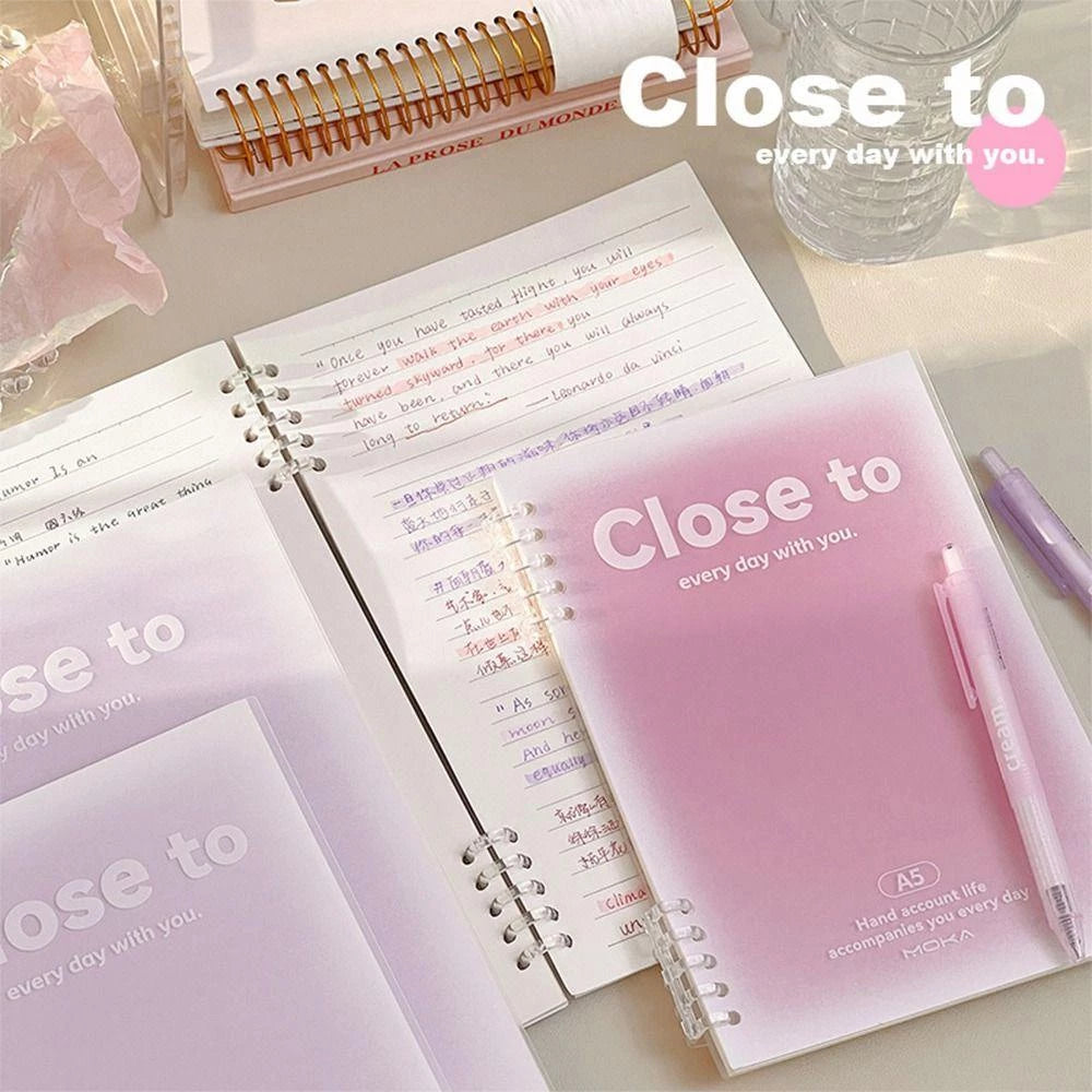 A5/ B5 Size Notebook/ Notepad Leaf Pattern Gradient Color Fashion Convenient