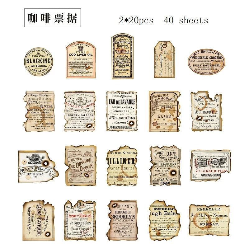 Set of 40 Letter Pattern Stickers to Decorate Phones / Notebooks / DIY Diaries