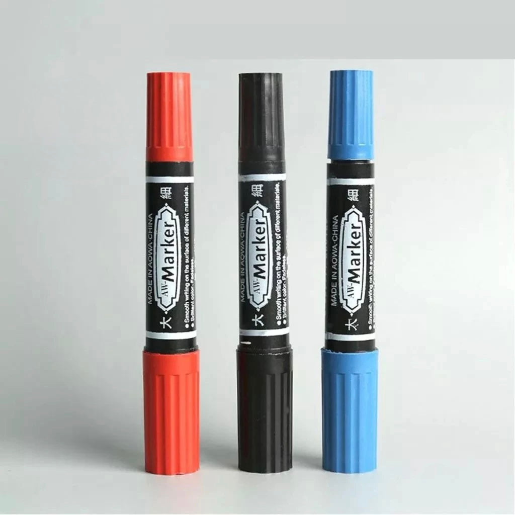 2 Types of Small/ Large Oil-based Markers, Non-smudging Ink Maker