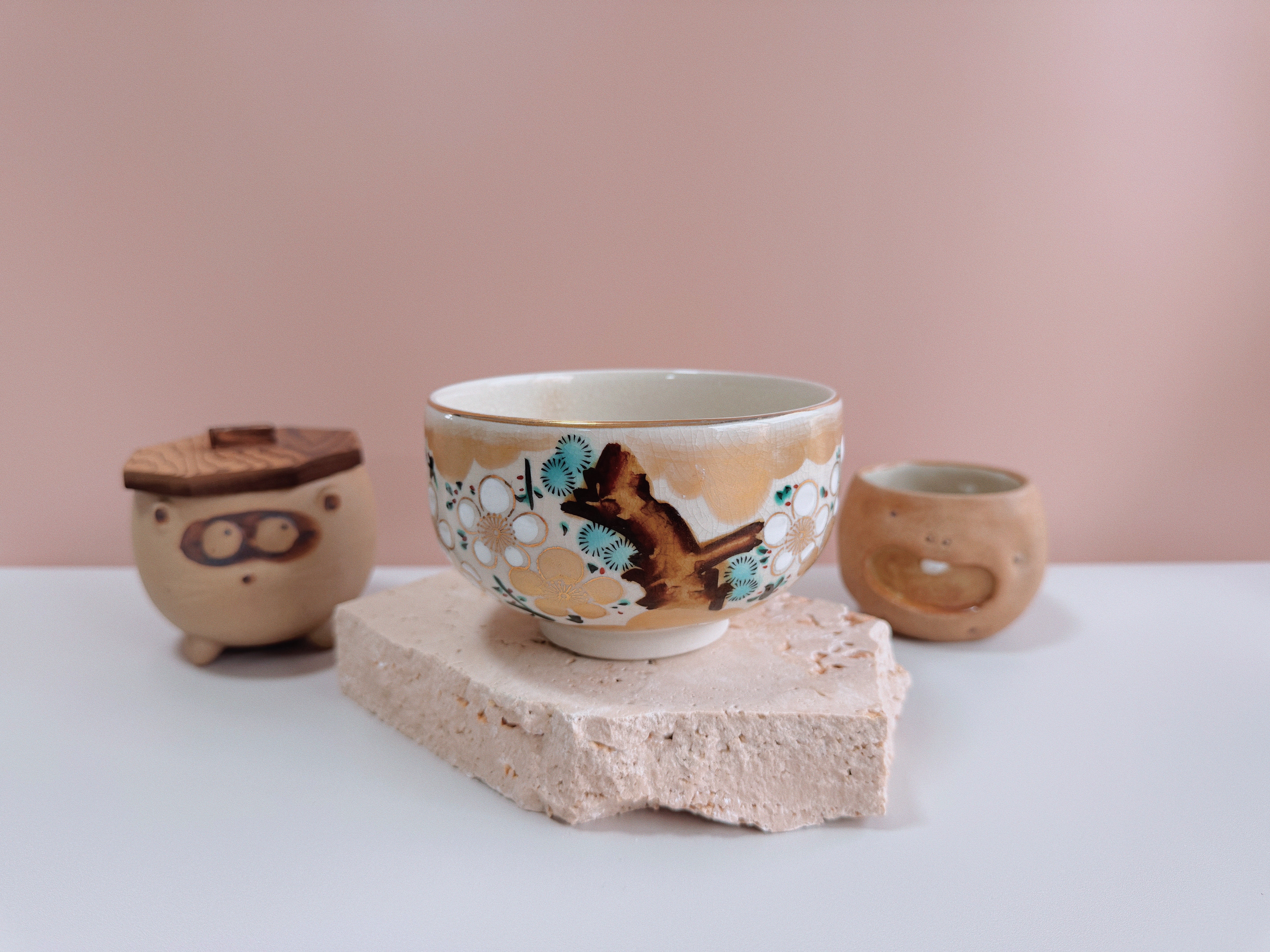 White Flower Chawan