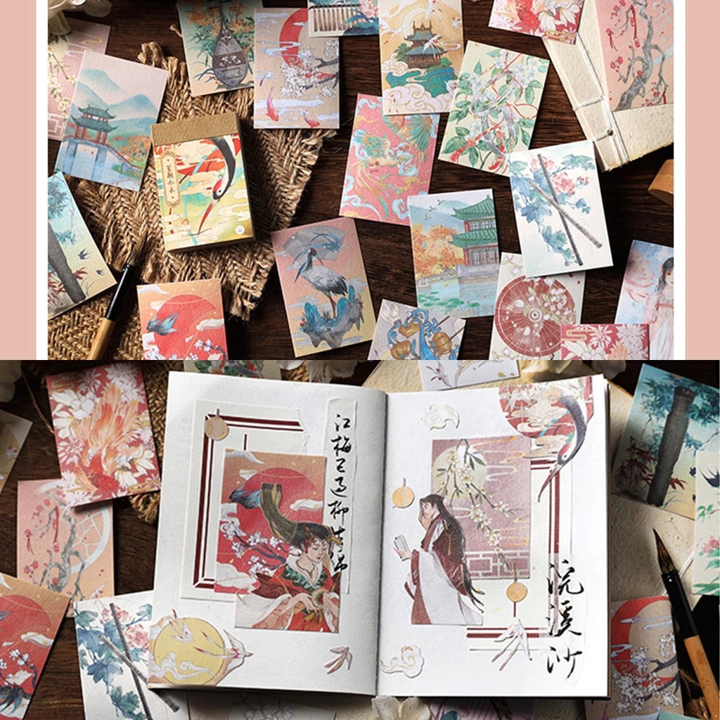 Set of 50pcs Ancient Style Stickers