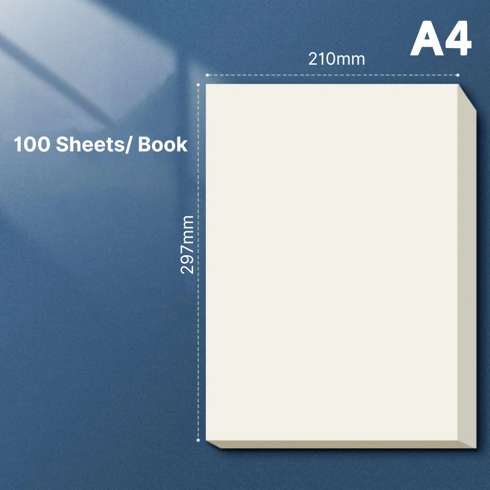 Blank/ Grid Draft Paper, 40/100 Sheets A4/B5, High Quality Beige Eye Protection