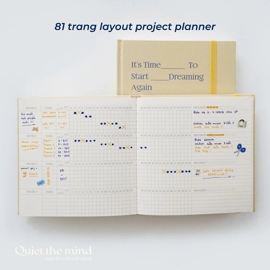 Square Project Planner 130gsm 144pages - Yellow