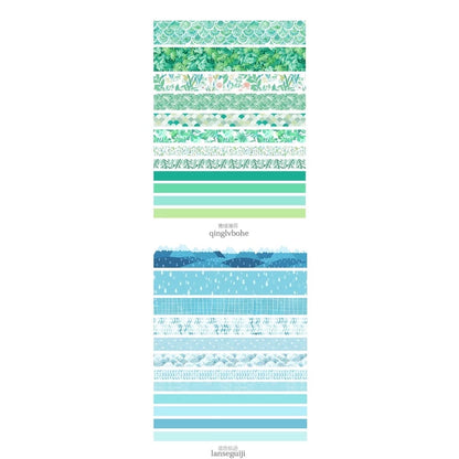 Set of 12 Rolls 300cm Boxed Tape Multiple Pattern