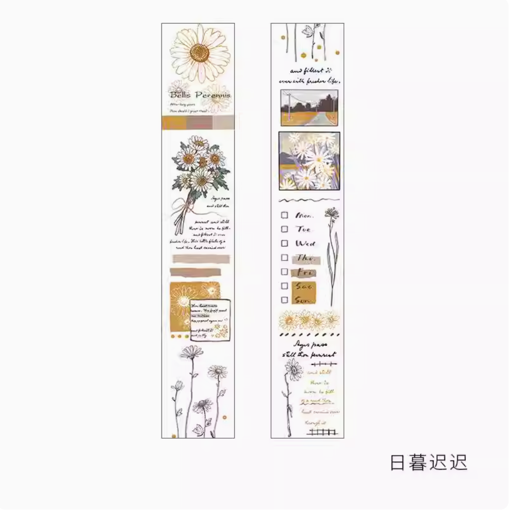 Series Japanese Paper Long Tape Collection - Notebook Decoration, Materrial Film