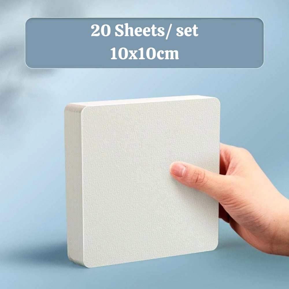 09 - 20 Sheets/ set Watercolor Paper, Square/Round/Rectangle Blank Art Painting Special Paper