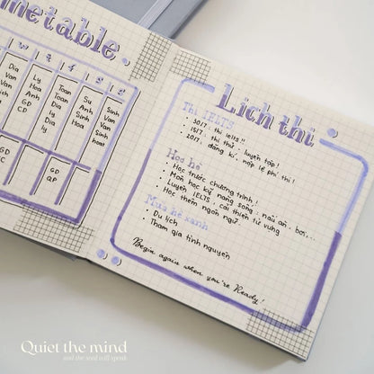 Square Grid Notebook 130gsm 144 Pages - Purple