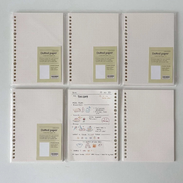 B5 A4 A5 Someday Bullet Journal Notebook Work Study Dotted Insert 100 Pages