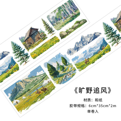 Series Paper Tape Wilderness, Mountain, Snow-capped and Forest 6cm*35cm*2m