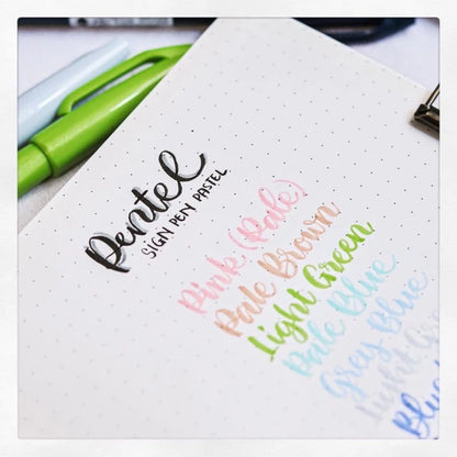 [Single] Calligraphy Pen - Pentel Brush Calligraphy Pen Pastel / Fude Touch