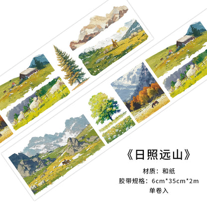 Series Paper Tape Wilderness, Mountain, Snow-capped and Forest 6cm*35cm*2m