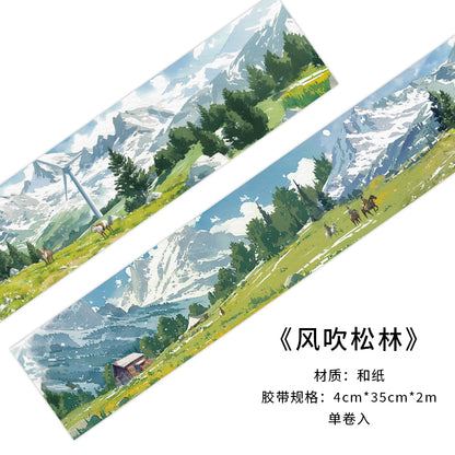 Series Paper Tape Wilderness, Mountain, Snow-capped and Forest 6cm*35cm*2m