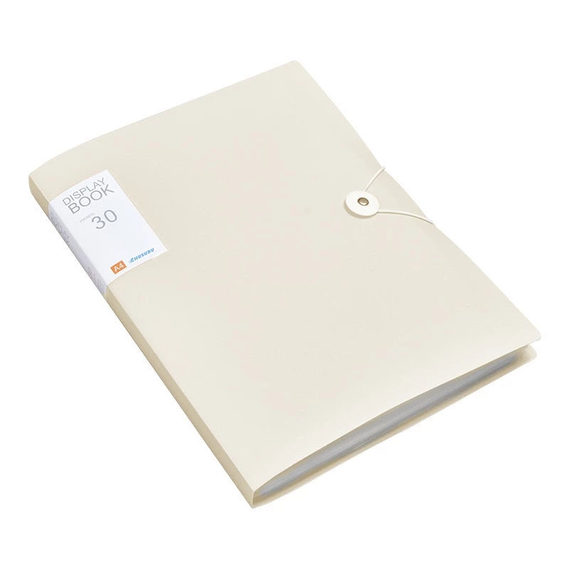 A4 File Folder Display Book 30/60 Pages Transparent Insert