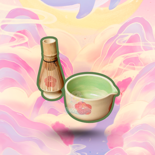 Ghibli Studio Katakuchi Chawan and Chasen-tate