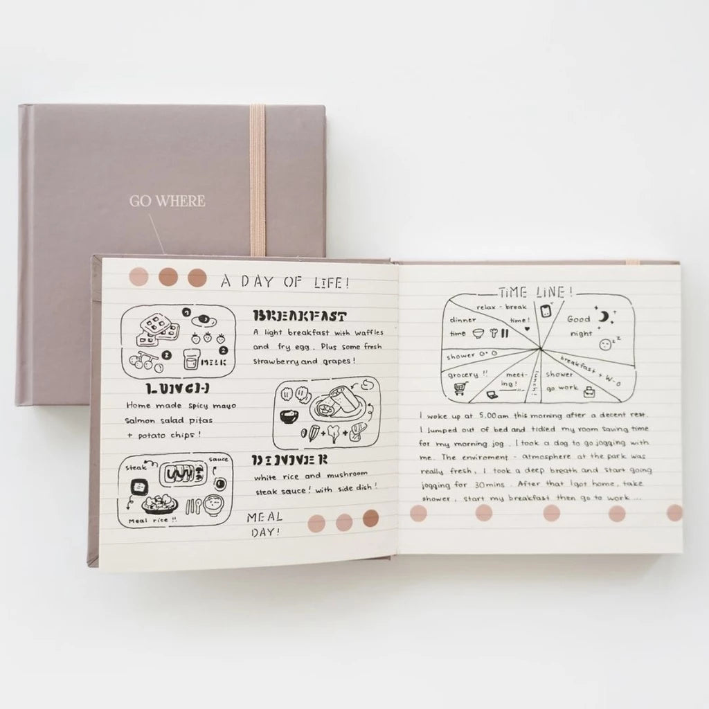 Rule Square Notebook 130gsm 144 Pages - Gray Brown