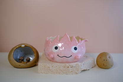 Katakuchi Chawan - Pink Calcifer