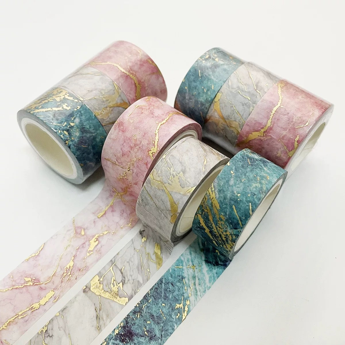 Set of 3 Rolls of Cute Bronze Washi Tape