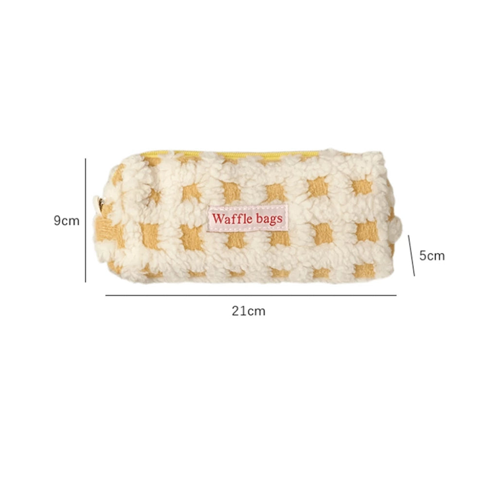 Waffle Lamb Luxury Large Capacity Pencil Case