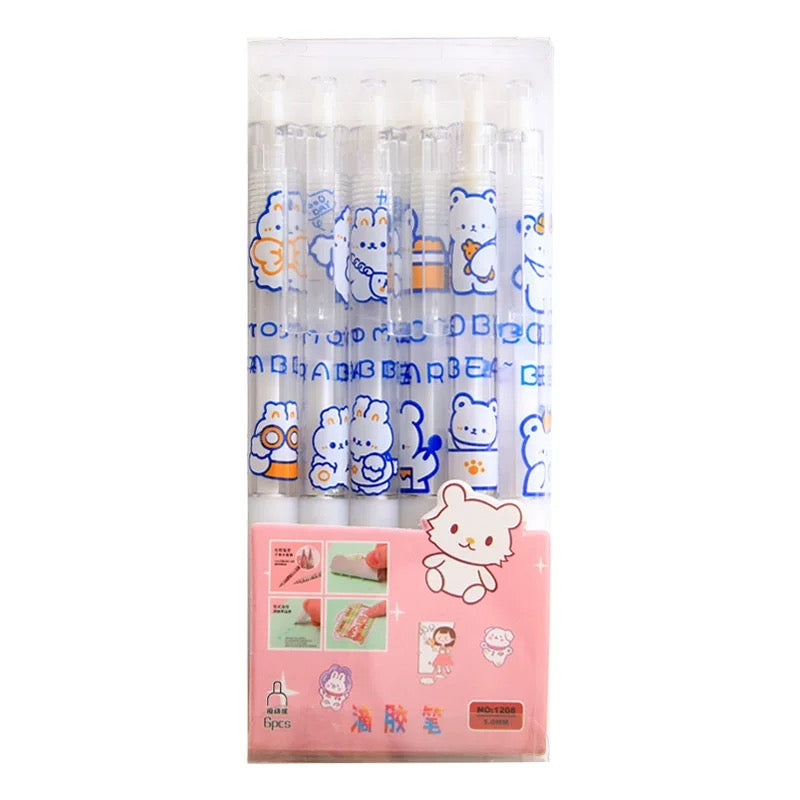 Quick Drying Glue Pen with Many Cute Designs, Double-Sided Sticky Milk - Random Selection