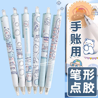 Quick Drying Glue Pen with Many Cute Designs, Double-Sided Sticky Milk - Random Selection