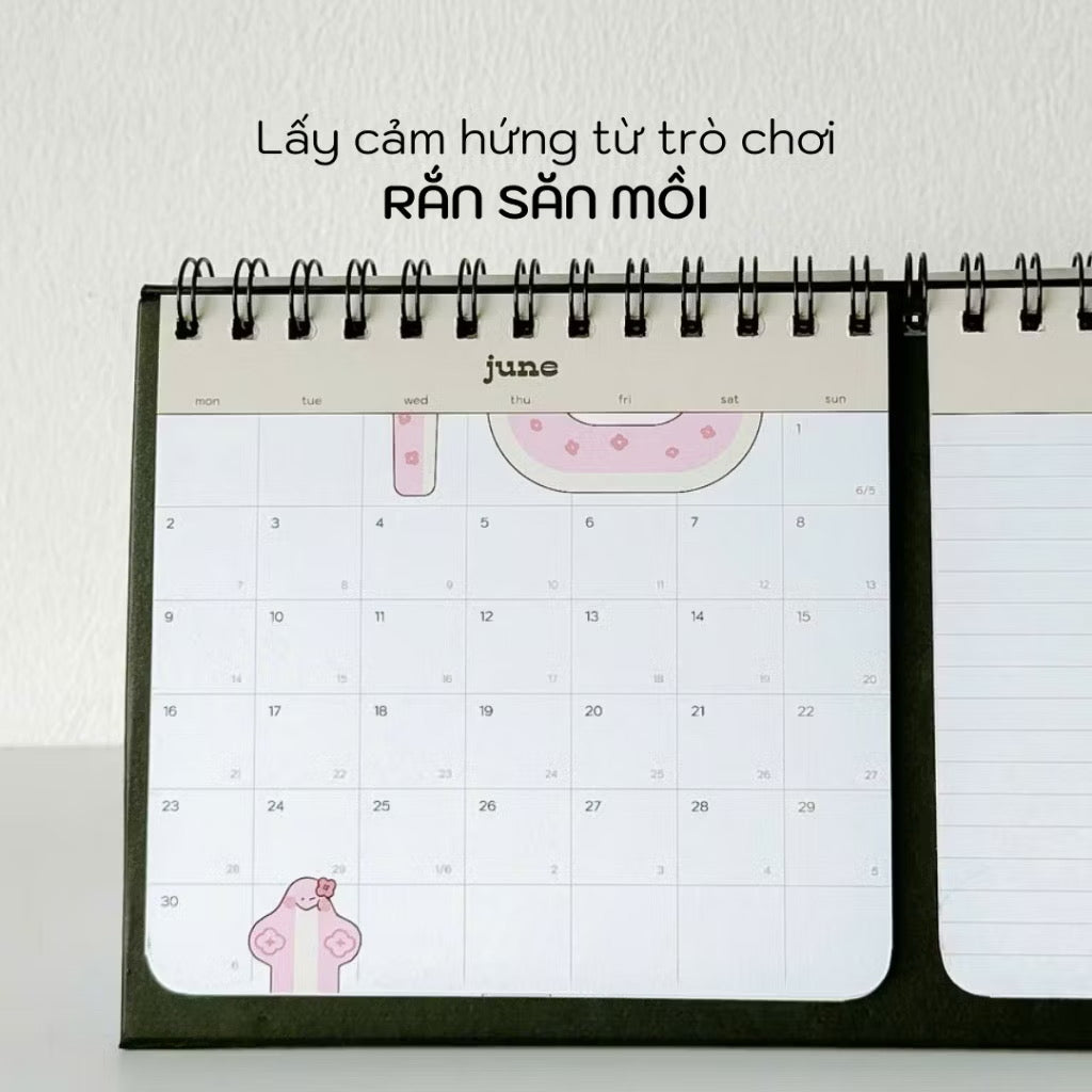 [Pre-order] 2025 Desk Calendar with Notes and Lunar Calendar Snake Hunting