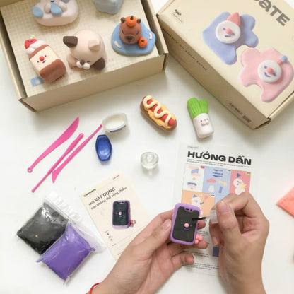 DIY Clay Set, Super Light Self-drying Clay with Tools, Handmade Toy Set