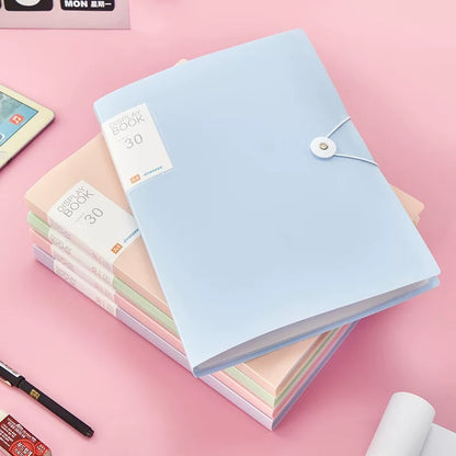 A4 File Folder Display Book 30/60 Pages Transparent Insert