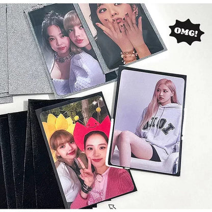 Set of 100 Sleeves for Lomo cards, Playing cards, Idol Photo cards 61x91mm