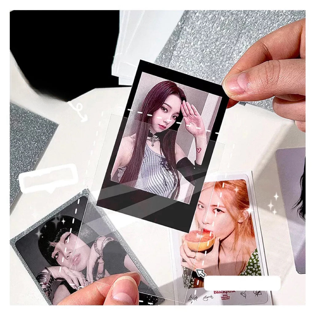 Set of 100 Sleeves for Lomo cards, Playing cards, Idol Photo cards 61x91mm