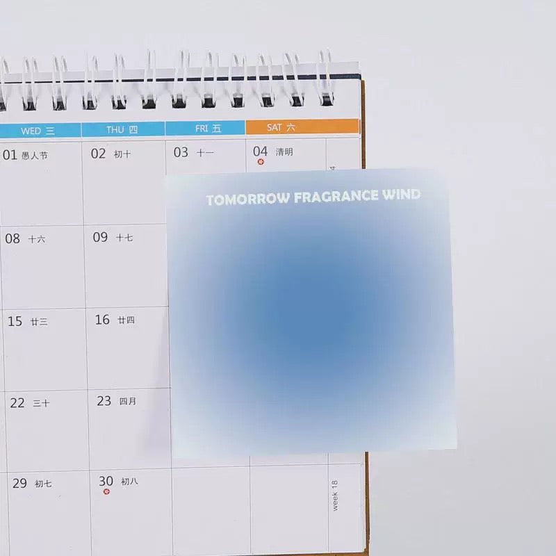 Set of 50 Square Colored Note Pads, Elegant Style