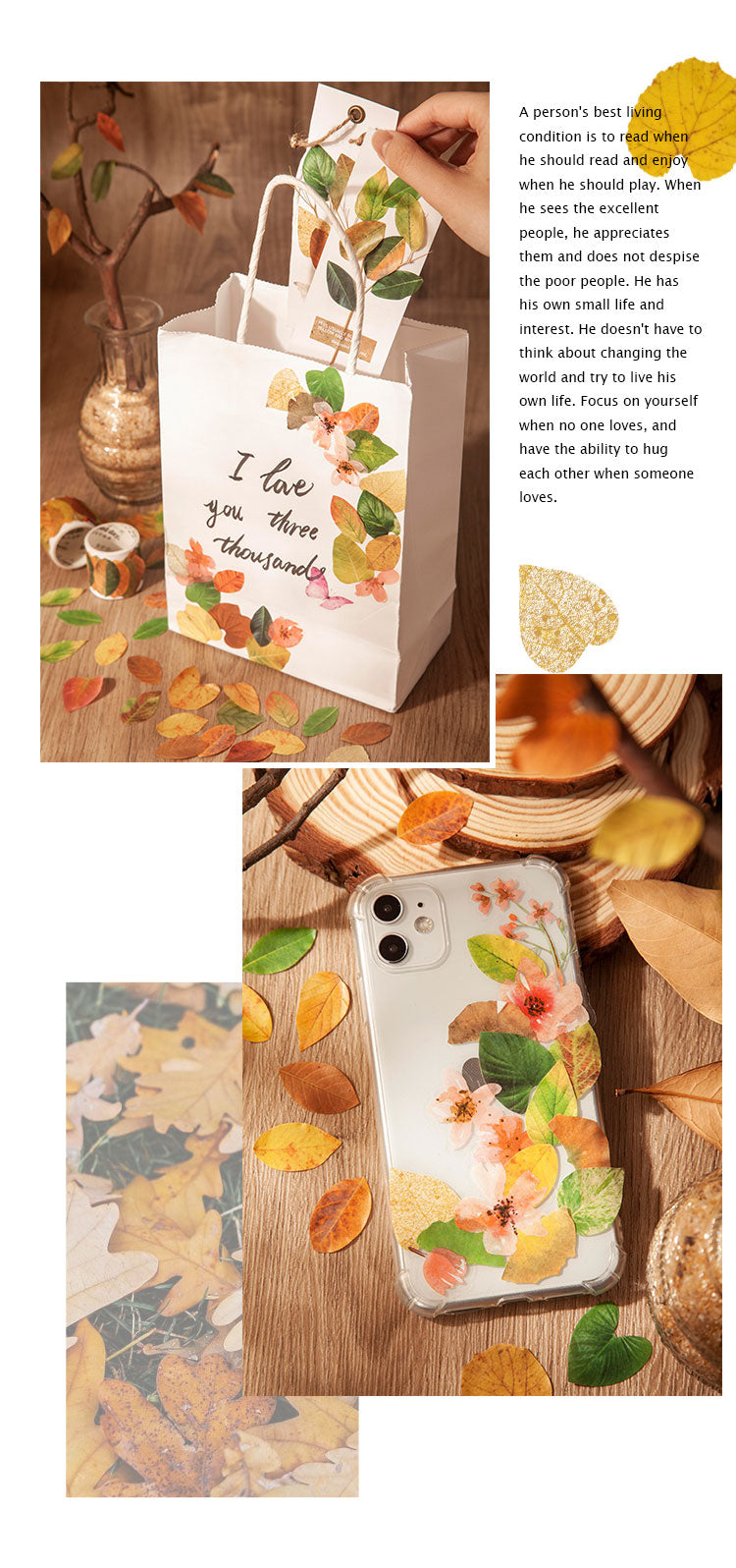 Series Simulation of Champs-Elysées Fallen Leaves - Ginko Leaf Sticky Tape