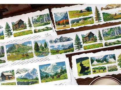 Series Paper Tape Wilderness, Mountain, Snow-capped and Forest 6cm*35cm*2m