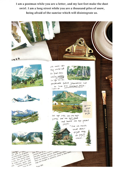 Series Paper Tape Wilderness, Mountain, Snow-capped and Forest 6cm*35cm*2m