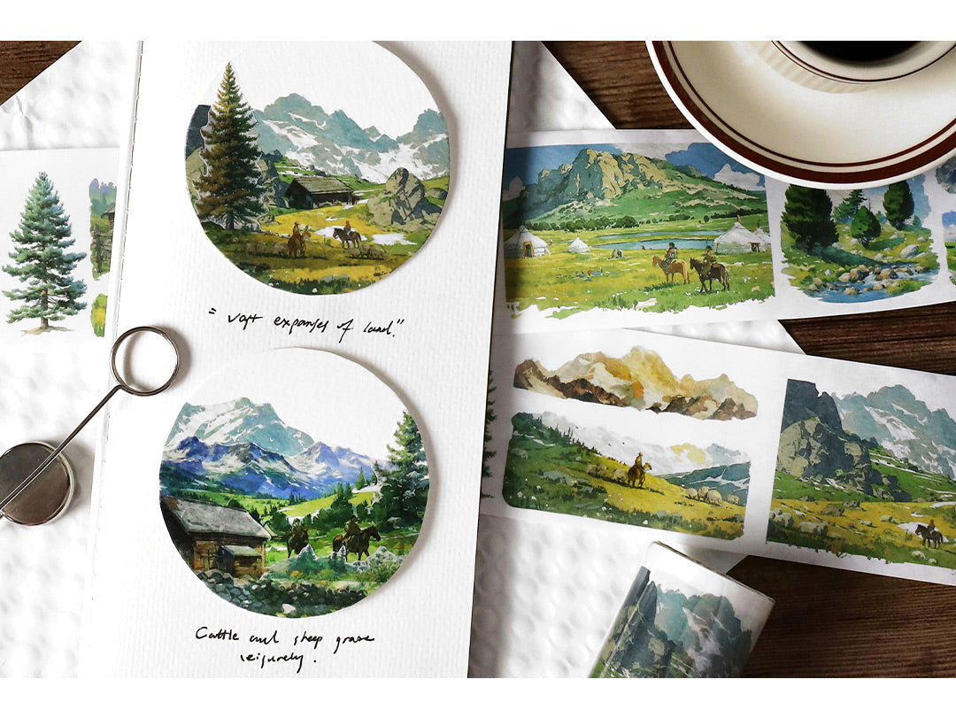 Series Paper Tape Wilderness, Mountain, Snow-capped and Forest 6cm*35cm*2m