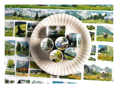 Series Paper Tape Wilderness, Mountain, Snow-capped and Forest 6cm*35cm*2m