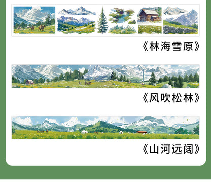 Series Paper Tape Wilderness, Mountain, Snow-capped and Forest 6cm*35cm*2m