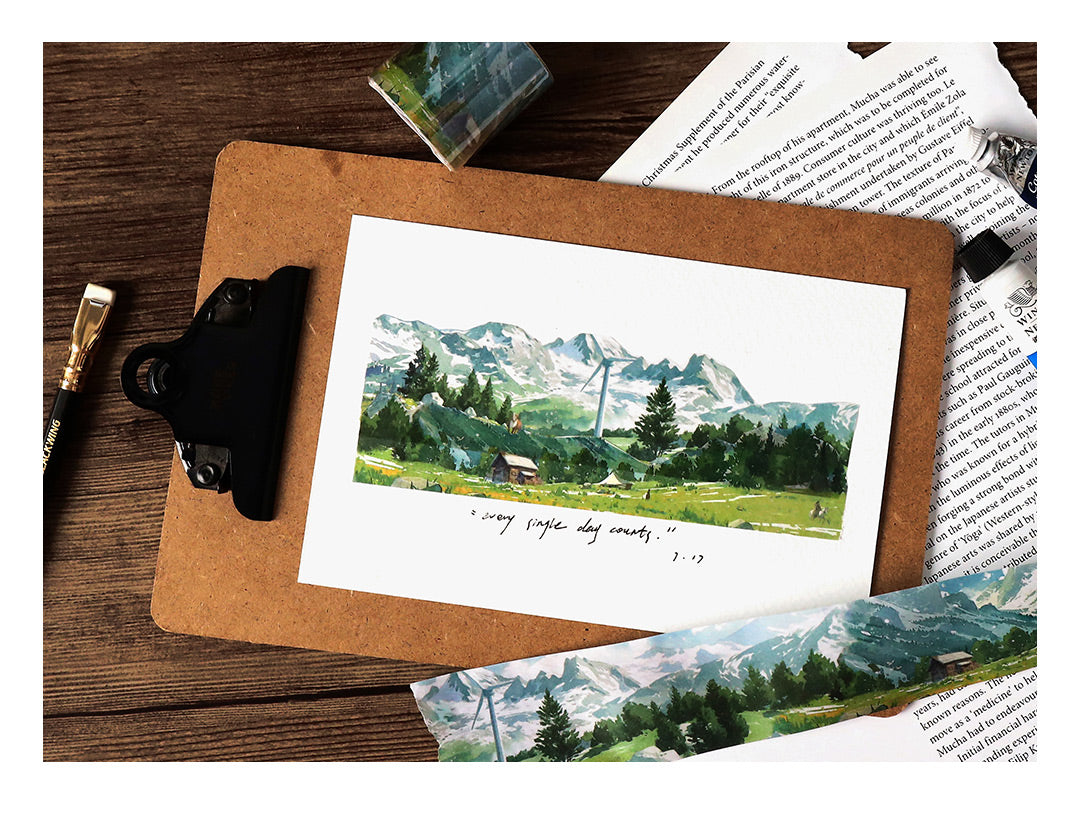 Series Paper Tape Wilderness, Mountain, Snow-capped and Forest 6cm*35cm*2m