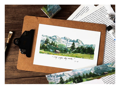 Series Paper Tape Wilderness, Mountain, Snow-capped and Forest 6cm*35cm*2m