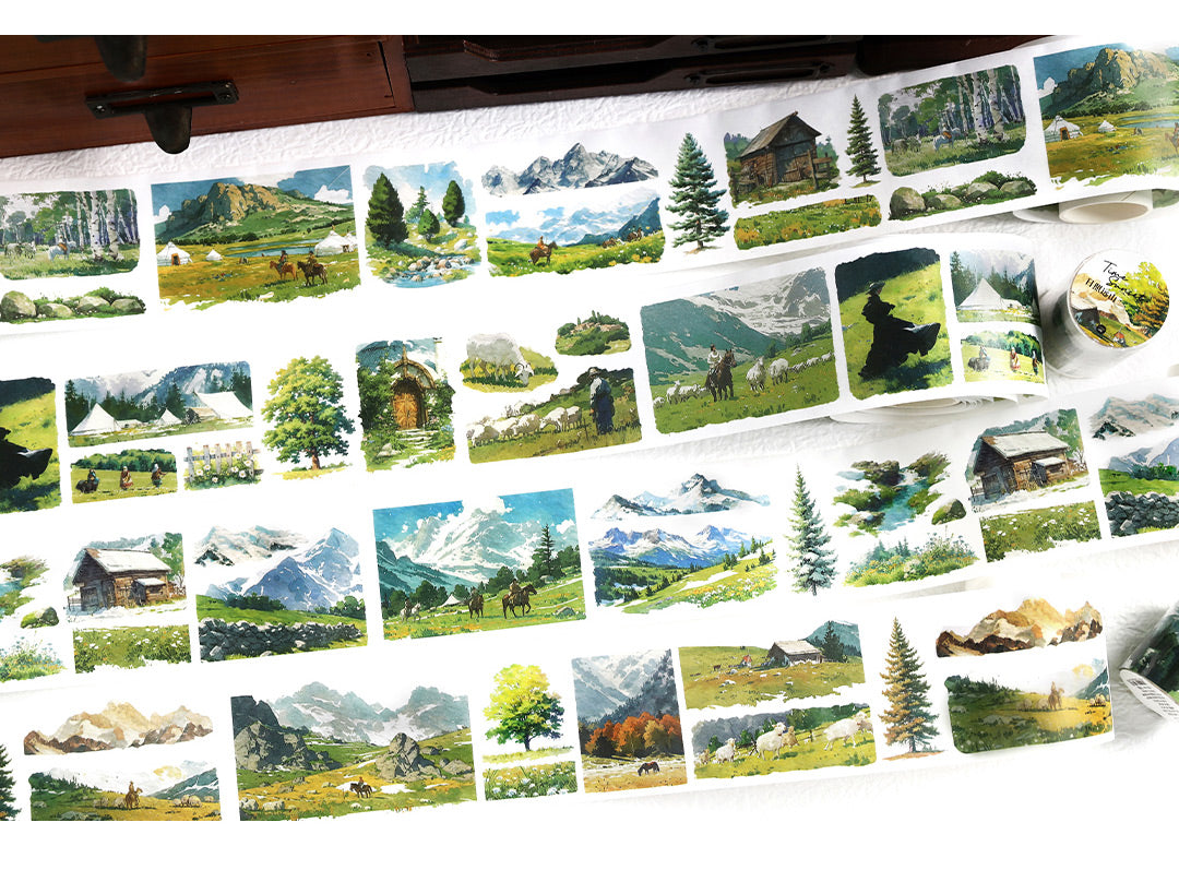 Series Paper Tape Wilderness, Mountain, Snow-capped and Forest 6cm*35cm*2m